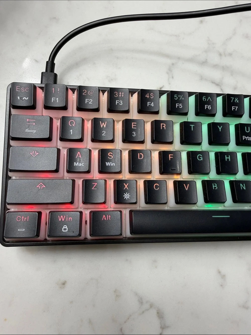 Backlit Compact Mechanical Keyboard - Black